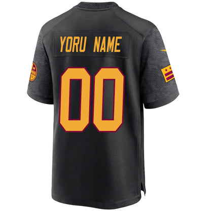 Custom W.Commanders Black Game Football Jersey -Stitched American Jerseys football jersey product view 1