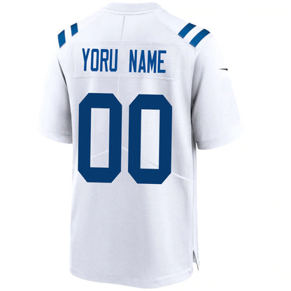 Custom IN.Colts White Game Football Jerseys -American Stitched Football Jerseys football jersey product view 1