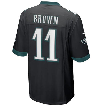 P.Eagles #11 A.J. Brown Black Stitched Player Game Football Jerseys football jersey product view 1