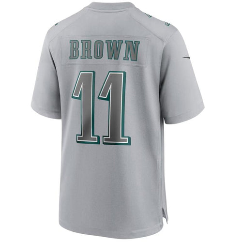 P.Eagles #11 A.J. Brown Gray Stitched Player Game Football Jerseys football jersey product view 1