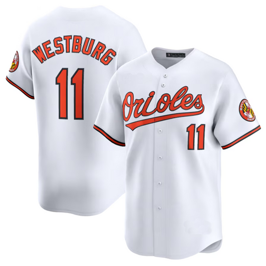 #11 Jordan Westburg Player B.Orioles White Limited Baseball Jerseys baseball jersey product view 1