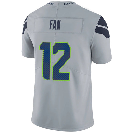 #12 12th Fan Player S.Seahawks Gray Vapor F.U.S.E. Limited Football Jerseys football jersey product view 1