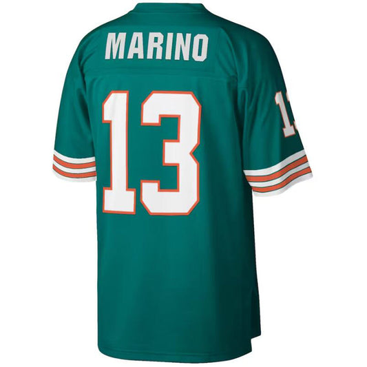 #13 Dan Marino Player M.Dolphins Mitchell & Ness Aqua Legacy Replica Football Jerseys football jersey product view 1