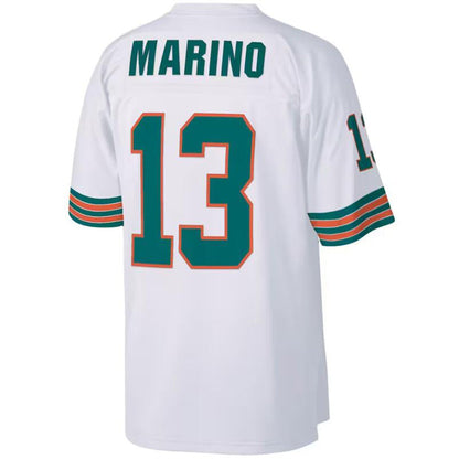 #13 Dan Marino Player M.Dolphins White Mitchell & Ness White Authentic Throwback Retired Football Jerseys football jersey product view 1
