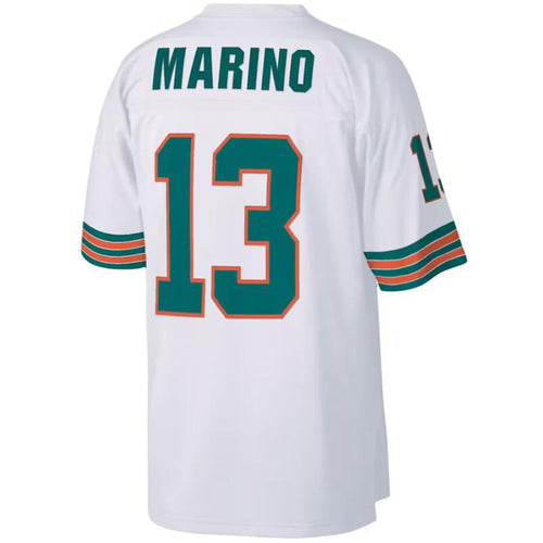 #13 Dan Marino Player M.Dolphins White Mitchell & Ness White Authentic Throwback Retired Football Jerseys football jersey product view 1