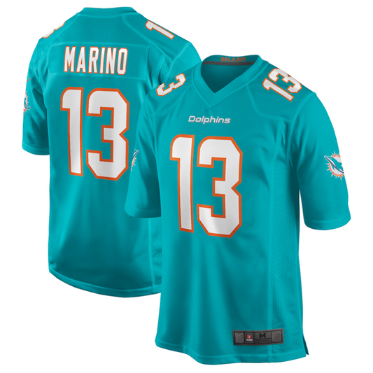 #13 Dan Marino Player M.Dolphins Aqua Game Retired Football Jerseys football jersey product view 1