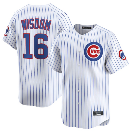 #16 Patrick Wisdom Player C.Cubs White Limited Game Baseball Jerseys baseball jersey product view 1