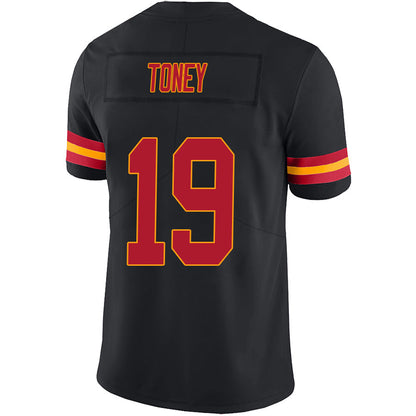 KC.Chiefs #19 Kadarius Toney Black Stitched Player Vapor Game Football Jerseys football jersey product view 1