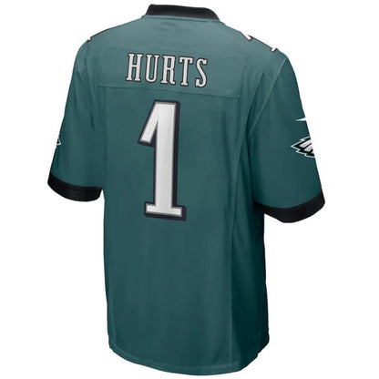 P.Eagles #1 Jalen Hurts Green Stitched Player Game Football Jerseys football jersey product view 1