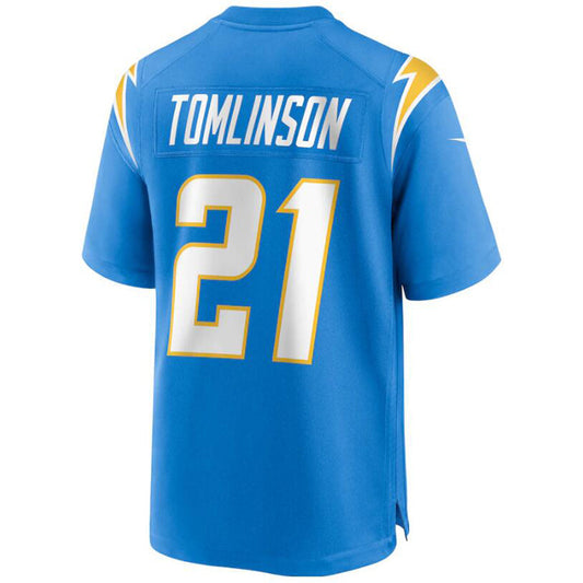 #21 LaDainian Tomlinson Player LA.Chargers Blue Game Football Jerseys football jersey product view 1
