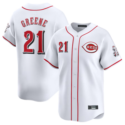 #21 Hunter Greene Player C.Reds Home Limited White Baseball Jerseys baseball jersey product view 1