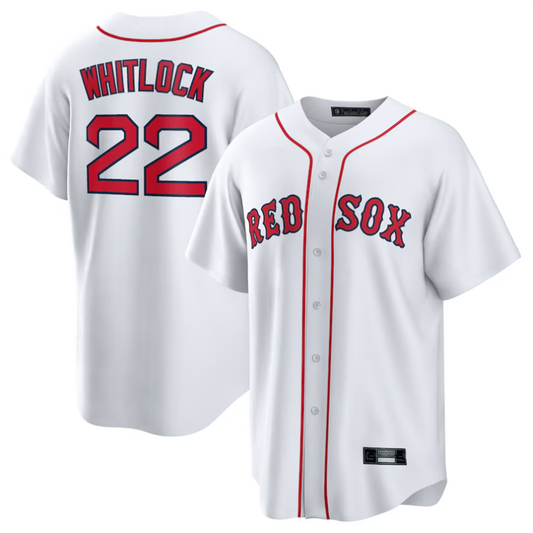 #22 Garrett Whitlock Player B.Red Sox White Home Replica Baseball Jerseys baseball jersey product view 1