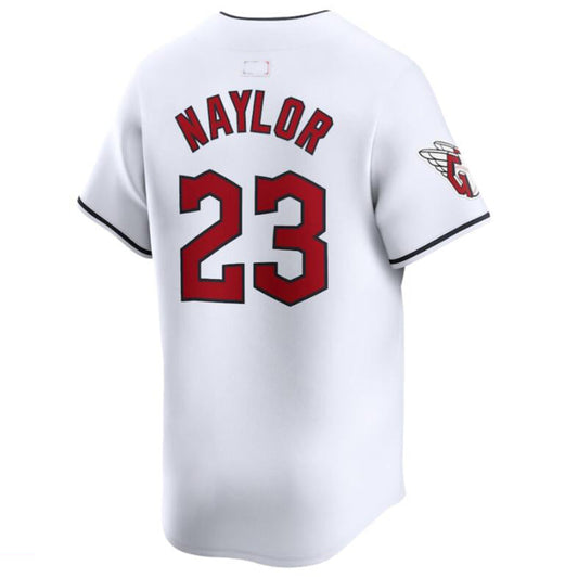 #23 Bo Naylor Player C.Guardians White Home Limited Game Baseball Jerseys baseball jersey product view 1