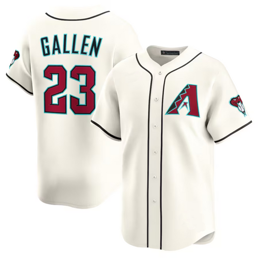 #23 Zac Gallen Player A.Diamondbacks Cream Game Limited Baseball Jerseys baseball jersey product view 1