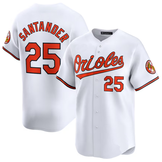 #25 Anthony Santander Player B.Orioles White Home Limited Baseball Jerseys baseball jersey product view 1
