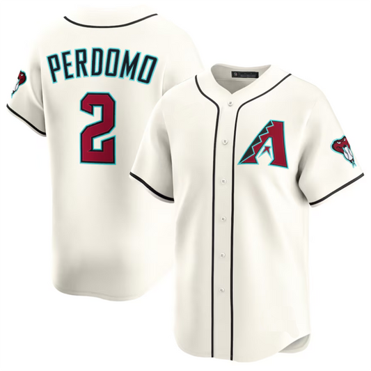 #2 Geraldo Perdomo Player A.Diamondbacks Cream Game Limited Baseball Jerseys baseball jersey product view 1
