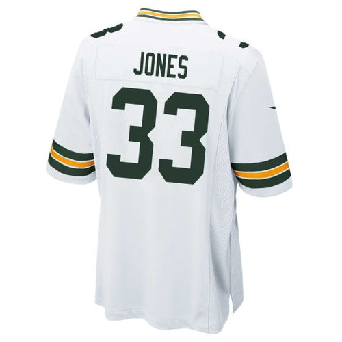 GB.Packers #33 Aaron Jones White Game Player Jersey Stitched American Football Jerseys football jersey product view 1