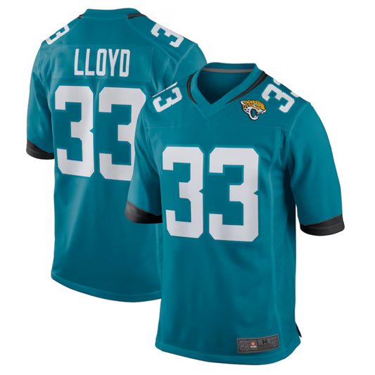 #33 Devin Lloyd Player J.Jaguars Teal Game Football Jerseys football jersey product view 1
