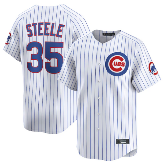 #35 Justin Steele Player C.Cubs White Alternate Limited Game Baseball Jerseys baseball jersey product view 1