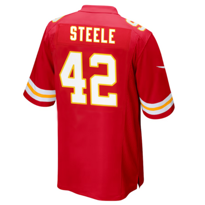 KC.Chiefs #42 Carson Steele Player Red Home Game Stitched Football Jerseys football jersey product view 1