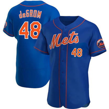 NY.Mets #48 Jacob Degrom Royal Game Baseball Jerseys Player Jersey baseball jersey product view 1