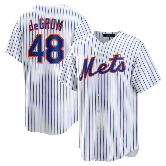 #48 Jacob Degrom White NY.Mets Home Game Player Baseball Jerseys baseball jersey product view 1
