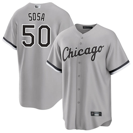 #50 Lenyn Sosa Player C.White Sox Gray Road Replica Baseball Jerseys baseball jersey product view 1