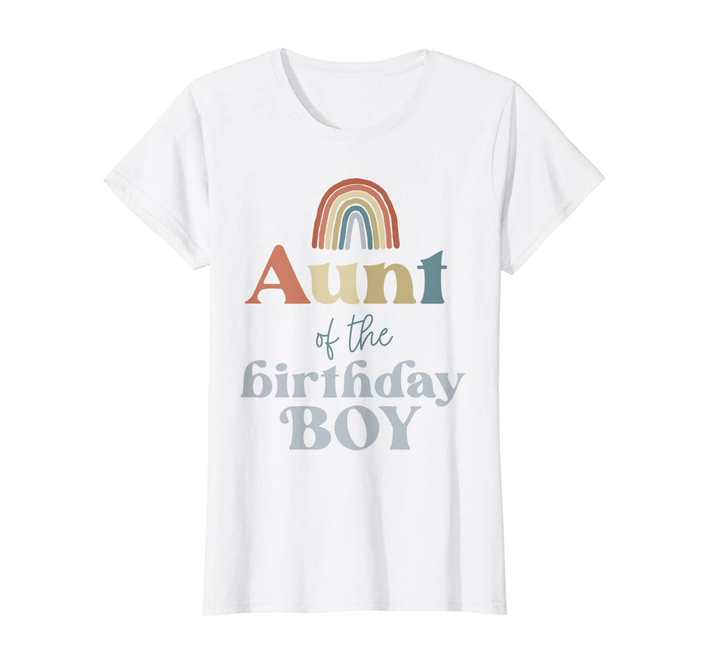 Womens Aunt Birthday Boho Rainbow Party T-Shirt - Graphic Print for Adults - T-Shirt, Sweatshirt, Hoodie