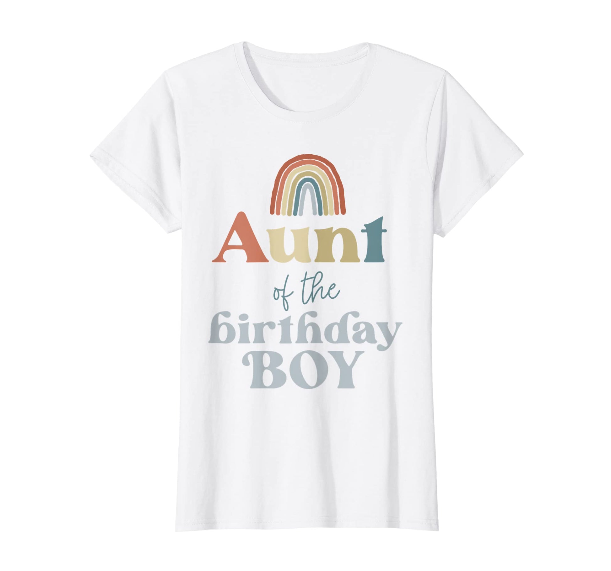 Womens Aunt Birthday Boho Rainbow Party T-Shirt - Graphic Print for Adults - T-Shirt, Sweatshirt, Hoodie