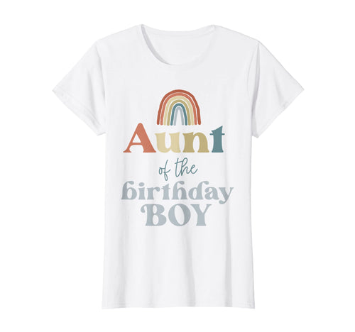 Womens Aunt Birthday Boho Rainbow Party T-Shirt - Graphic Print for Adults - T-Shirt, Sweatshirt, Hoodie