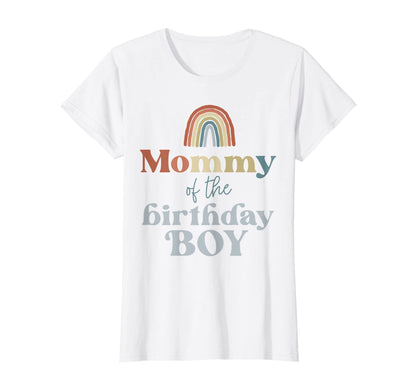 Womens Mommy Birthday Boho Rainbow T-Shirt - Unique Graphic for Adults - T-Shirt, Sweatshirt, Hoodie