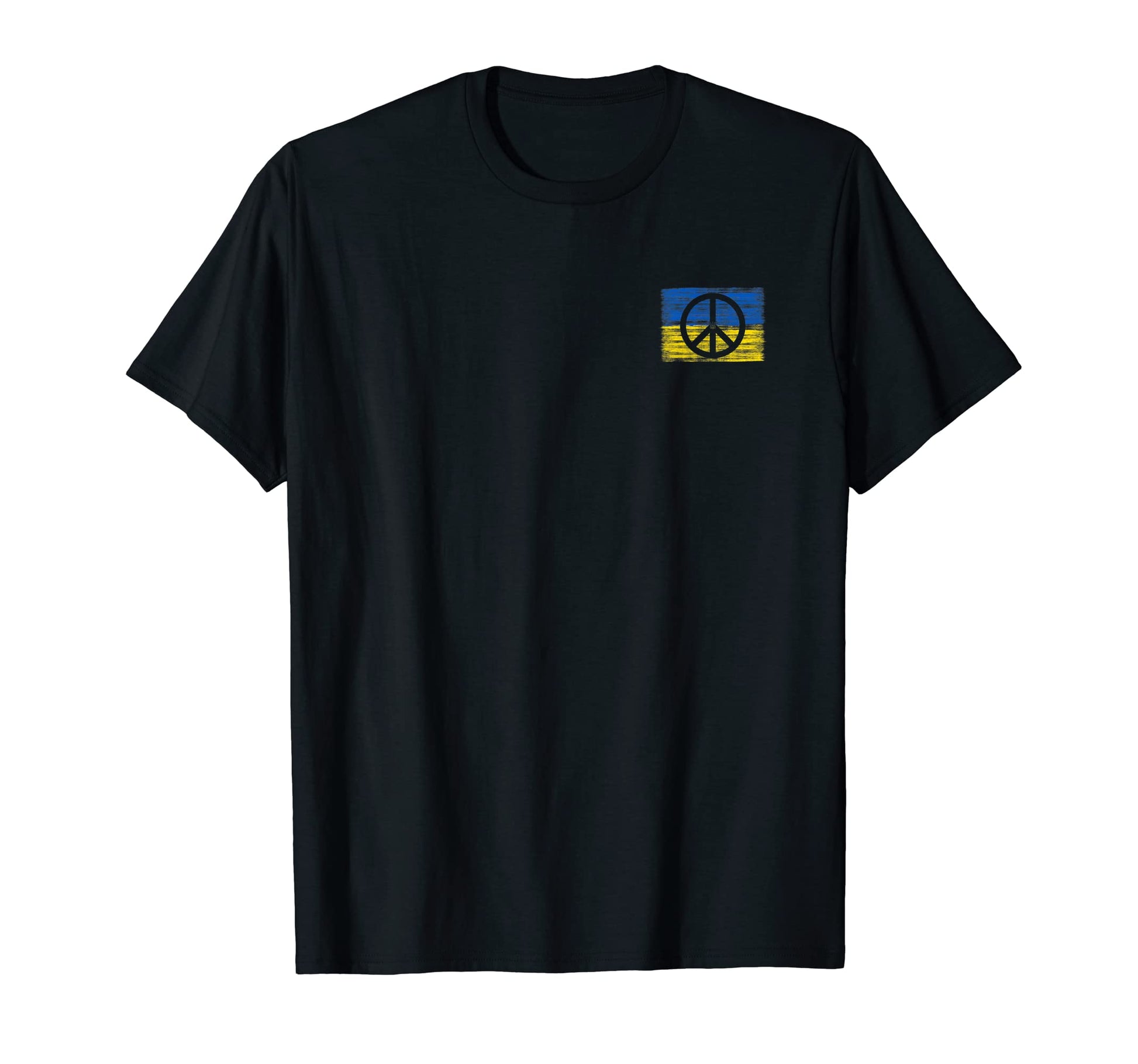Ukraine Flag Peace Symbol Ukrainian T-Shirt - Minimalist Print Men Women - T-Shirt, Sweatshirt, Hoodie