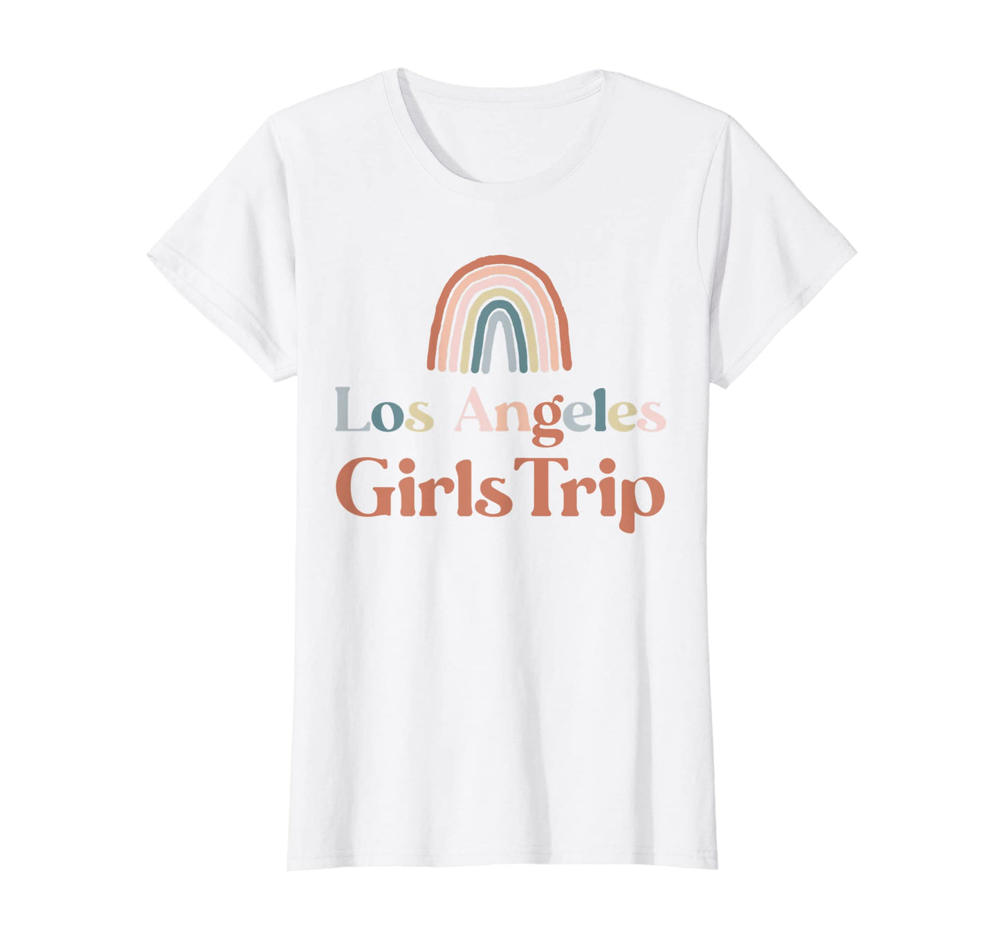 Womens Los Angeles Trip Boho Rainbow T-Shirt - Minimalist Print Men Women - T-Shirt, Sweatshirt, Hoodie