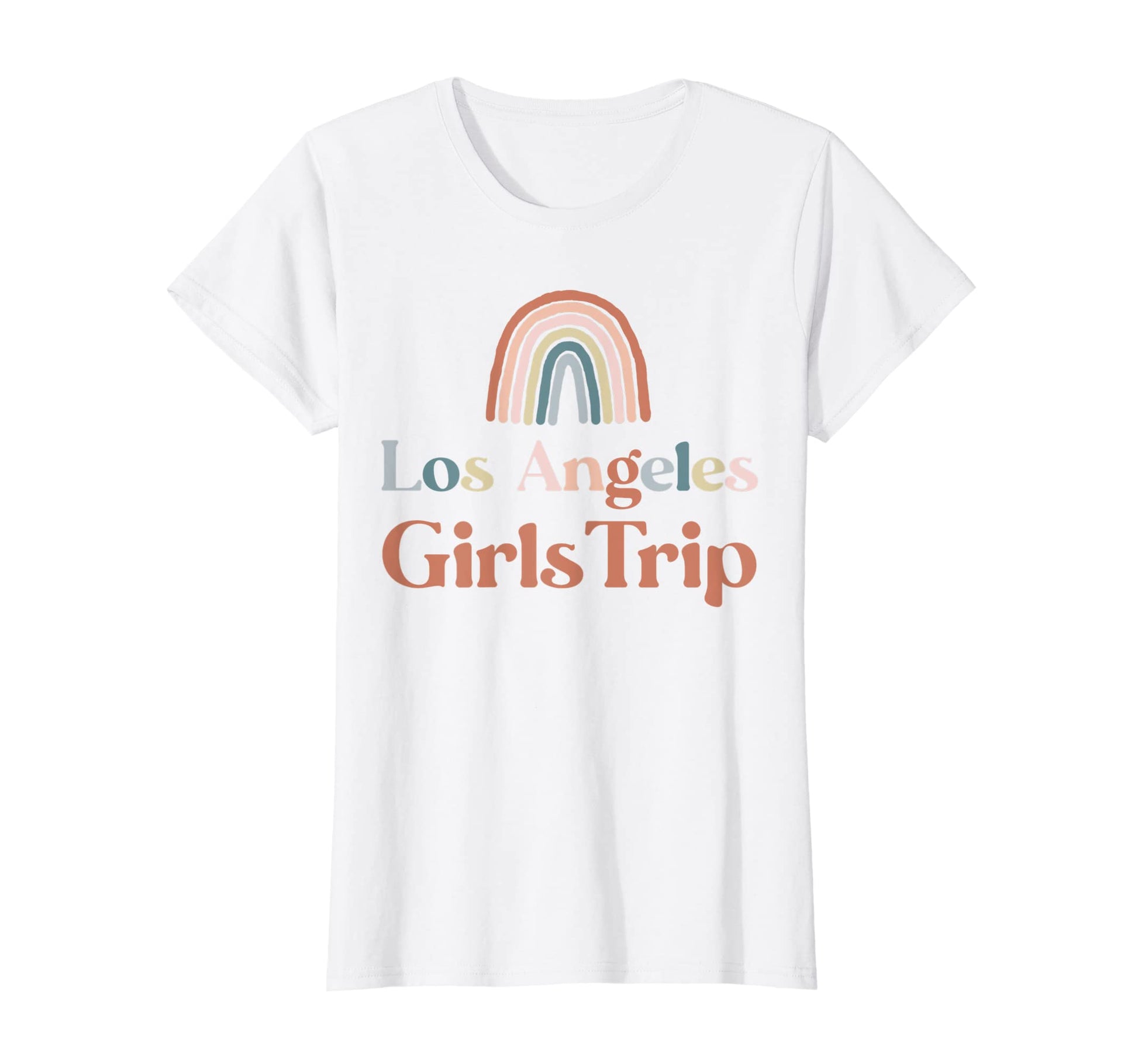 Womens Los Angeles Trip Boho Rainbow T-Shirt - Minimalist Print Men Women - T-Shirt, Sweatshirt, Hoodie