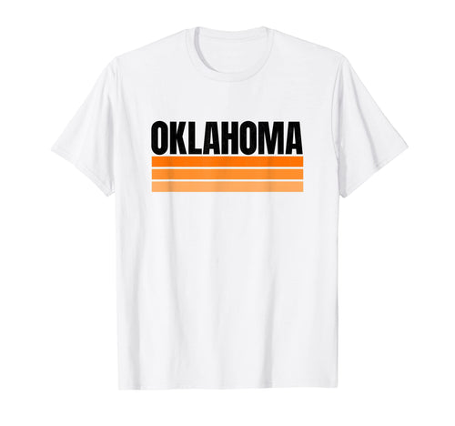 Oklahoma Orange Black Striped Oklahoma T-Shirt - Unique Graphic Men Women - T-Shirt, Sweatshirt, Hoodie