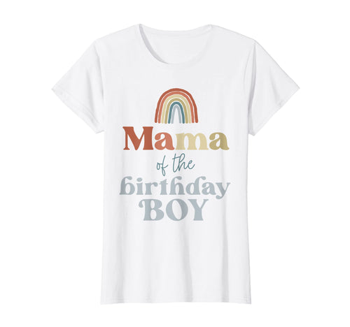 Womens Mama Birthday Boho Rainbow T-Shirt - Minimalist Print for Adults - T-Shirt, Sweatshirt, Hoodie