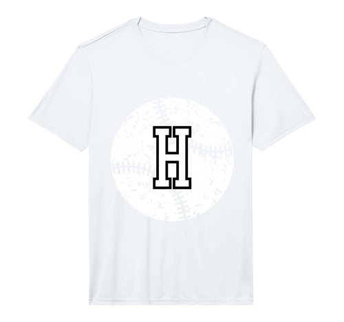 Letter H Baseball Team Red Initial H T-Shirt - Fun Novelty Design Unisex - T-Shirt, Sweatshirt, Hoodie