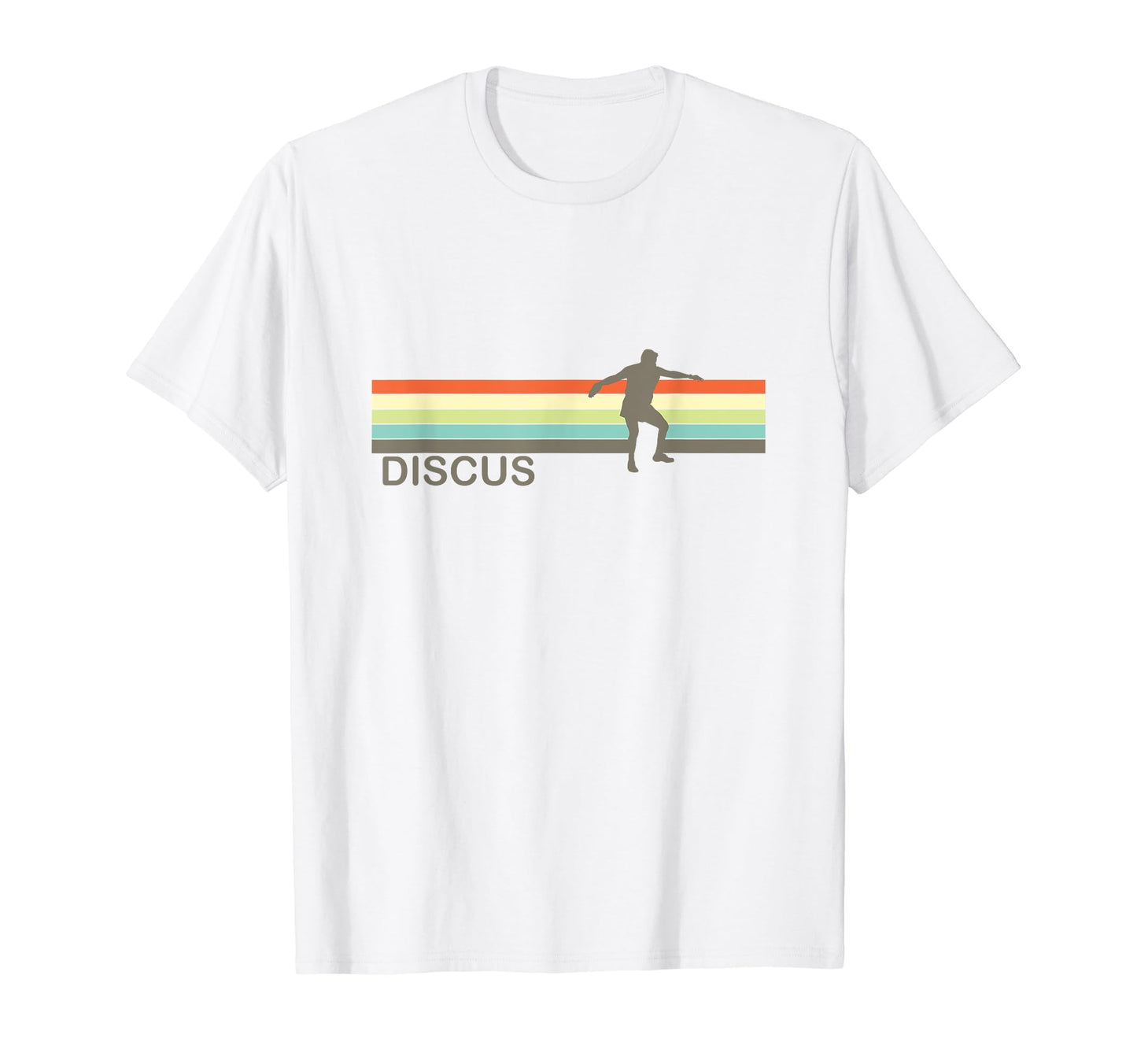 Discus Track And Field Stripe T-Shirt - Casual Everyday Wear Men Women - T-Shirt, Sweatshirt, Hoodie