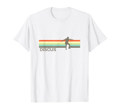 Discus Track And Field Stripe T-Shirt - Casual Everyday Wear Men Women - T-Shirt, Sweatshirt, Hoodie
