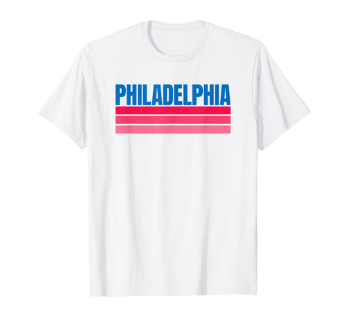 Fun Philadelphia Light Red Stripe T-Shirt - Trendy Graphic Men Women - T-Shirt, Sweatshirt, Hoodie