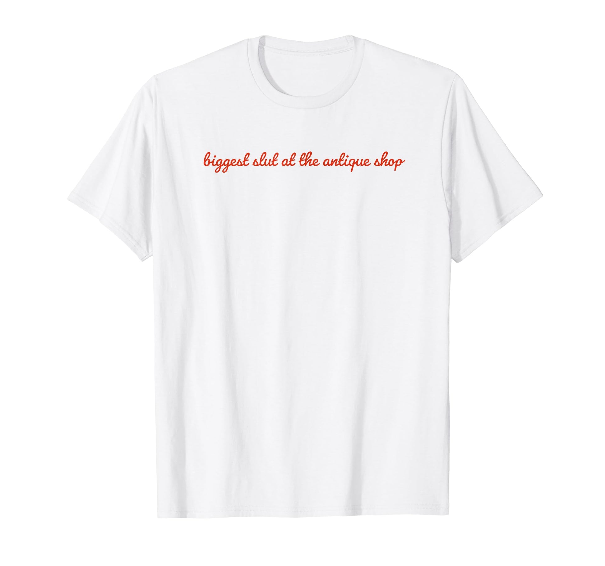 Biggest Slut Antique Shop Funny Y2K T-Shirt - Fun Novelty Design Men Women - T-Shirt, Sweatshirt, Hoodie