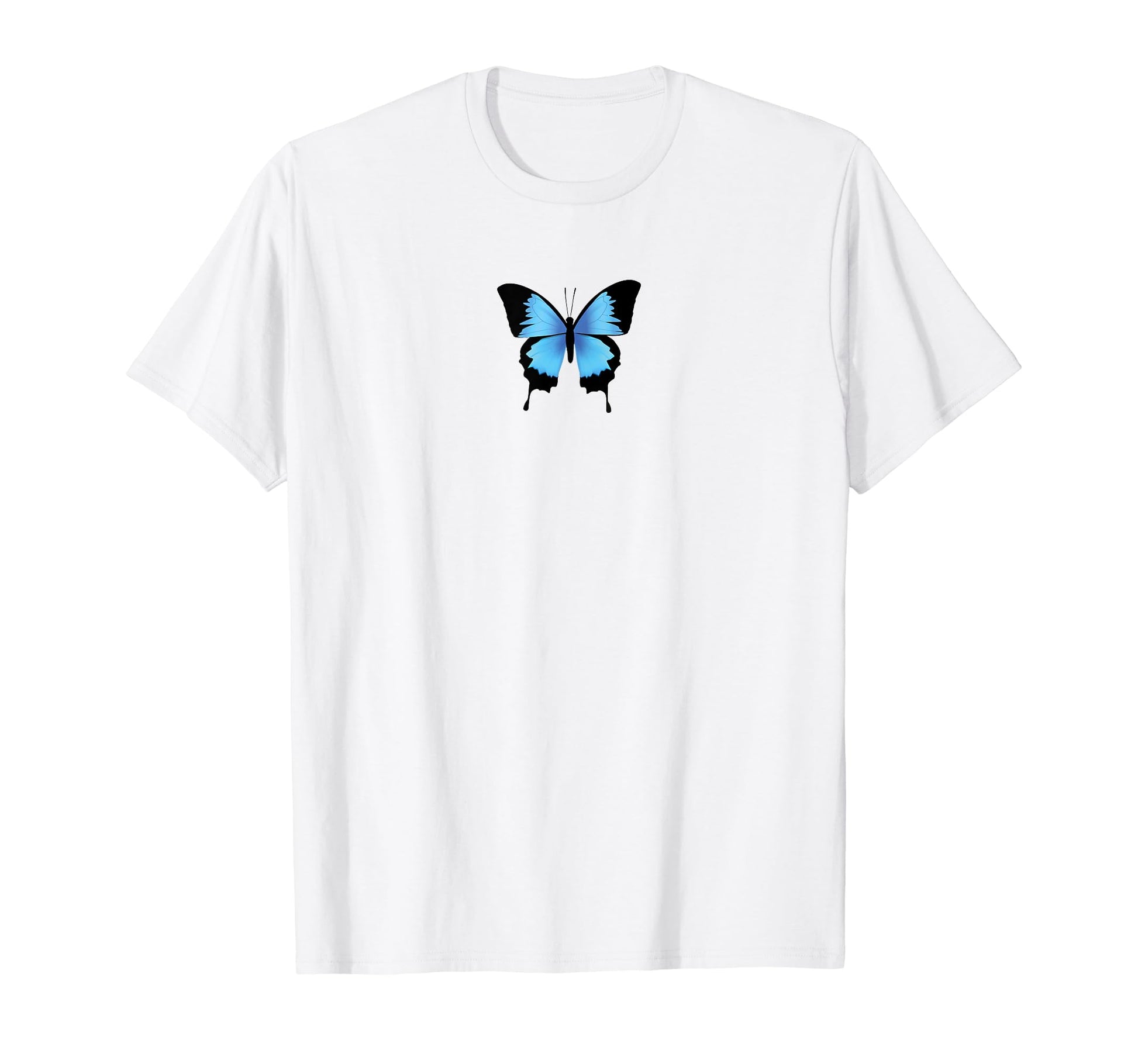 Grunge Butterfly Blue Grunge Aesthetic T-Shirt - Fun Novelty Design Unisex - T-Shirt, Sweatshirt, Hoodie