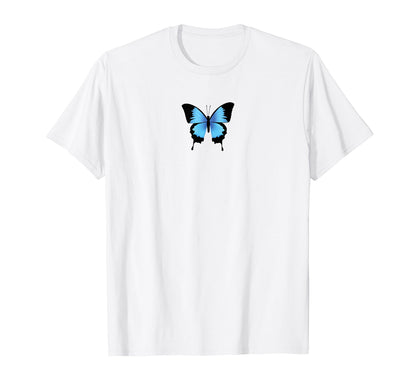 Grunge Butterfly Blue Grunge Aesthetic T-Shirt - Fun Novelty Design Unisex - T-Shirt, Sweatshirt, Hoodie