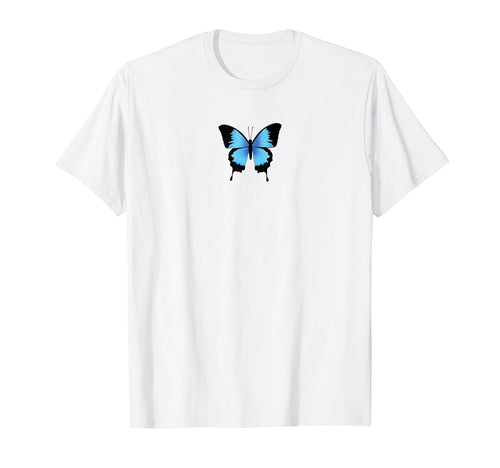 Grunge Butterfly Blue Grunge Aesthetic T-Shirt - Fun Novelty Design Unisex - T-Shirt, Sweatshirt, Hoodie