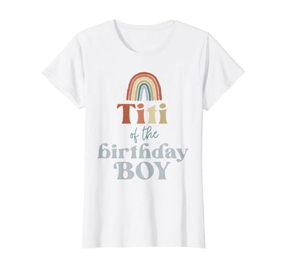 Womens Titi Birthday Boho Rainbow Party T-Shirt - Unique Graphic Unisex - T-Shirt, Sweatshirt, Hoodie
