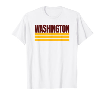 Fun Washington Red Yellow Stripes T-Shirt - Custom Art Print for Adults - T-Shirt, Sweatshirt, Hoodie