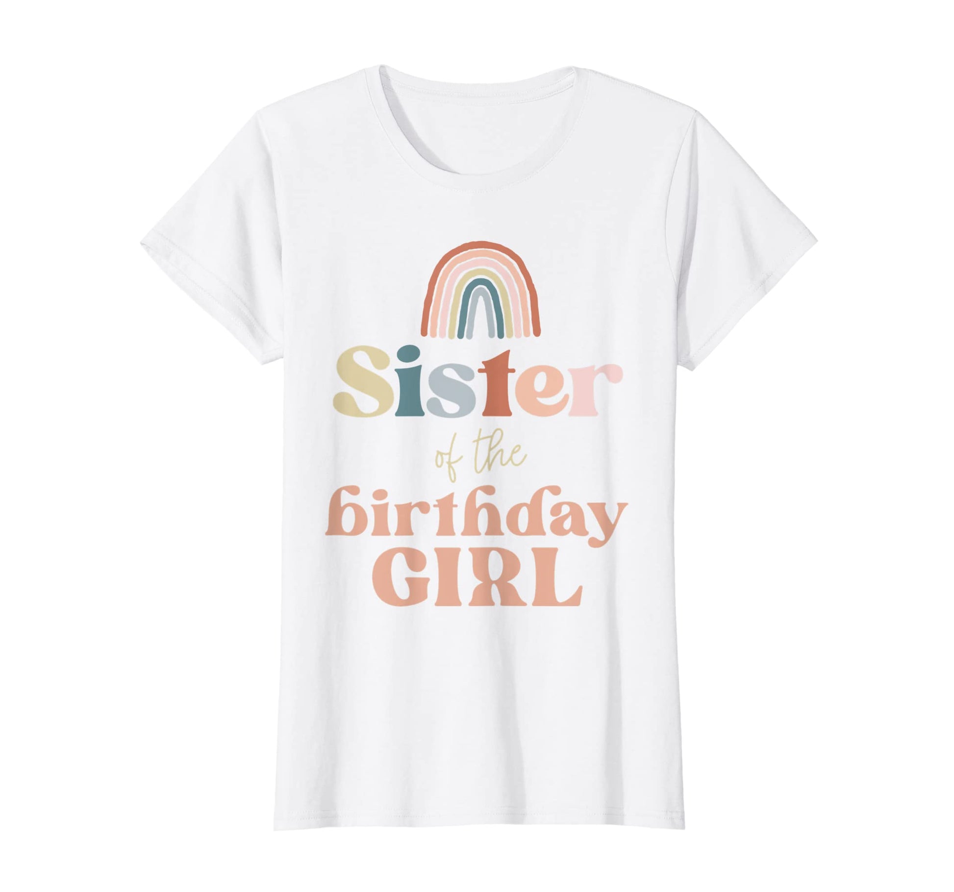 Sister Birthday Boho Rainbow Party T-Shirt - Unique Graphic Men Women - T-Shirt, Sweatshirt, Hoodie