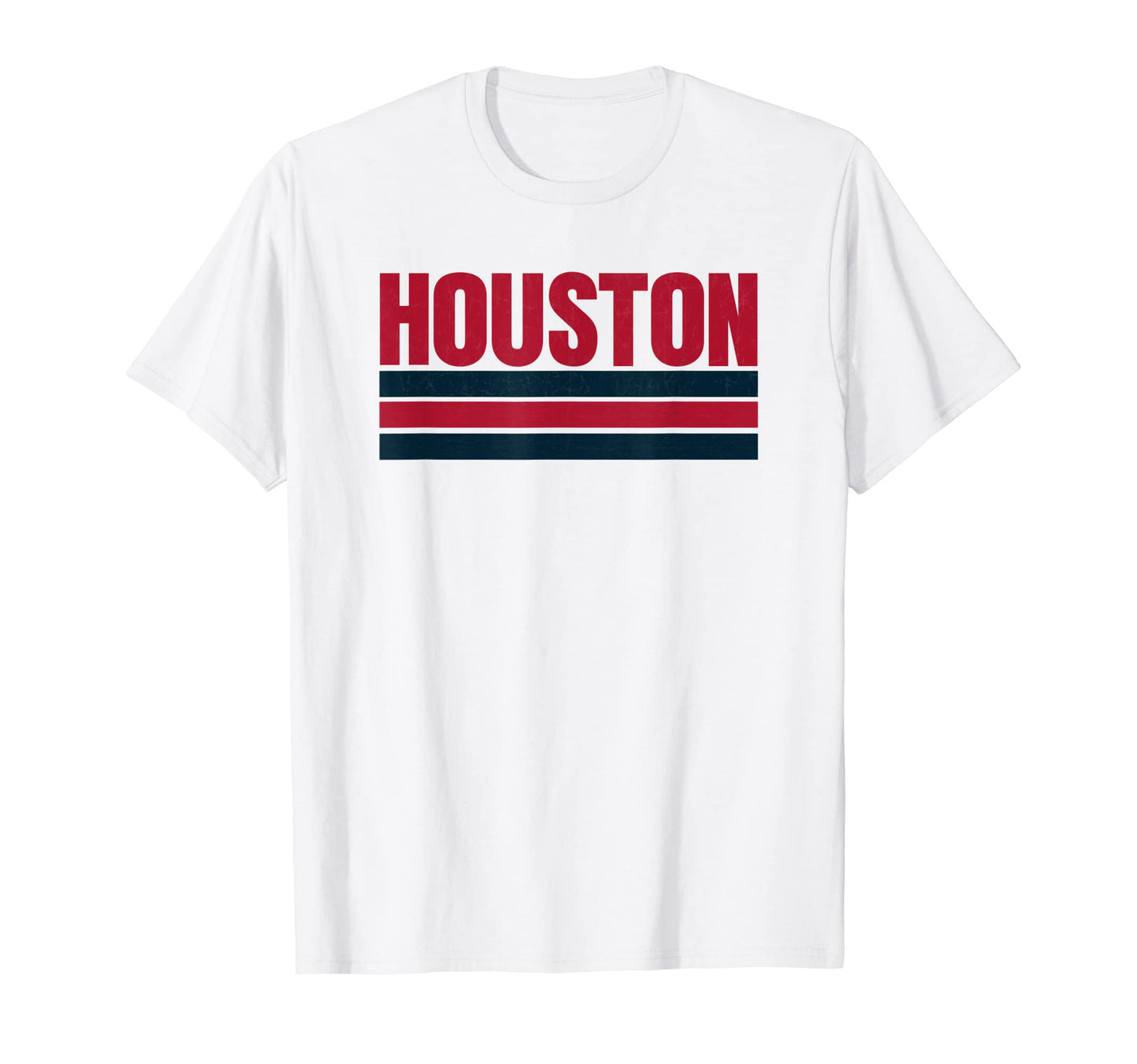 Houston Red Navy Blue Stripes T-Shirt - Fun Novelty Design Men Women - T-Shirt, Sweatshirt, Hoodie