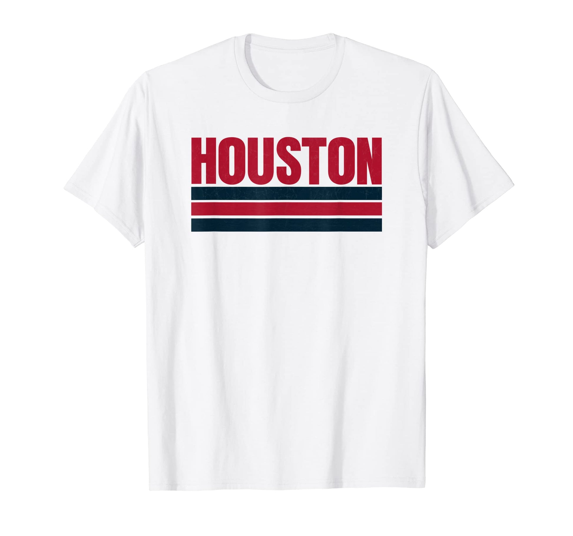 Houston Red Navy Blue Stripes T-Shirt - Fun Novelty Design Men Women - T-Shirt, Sweatshirt, Hoodie