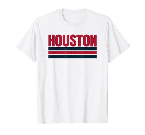 Houston Red Navy Blue Stripes T-Shirt - Fun Novelty Design Men Women - T-Shirt, Sweatshirt, Hoodie